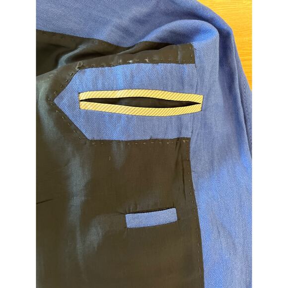 J.Crew Schoolboy Blazer Jacket Size 2 Blue Lined Office Preppy Academia Coastal - Picture 7 of 9